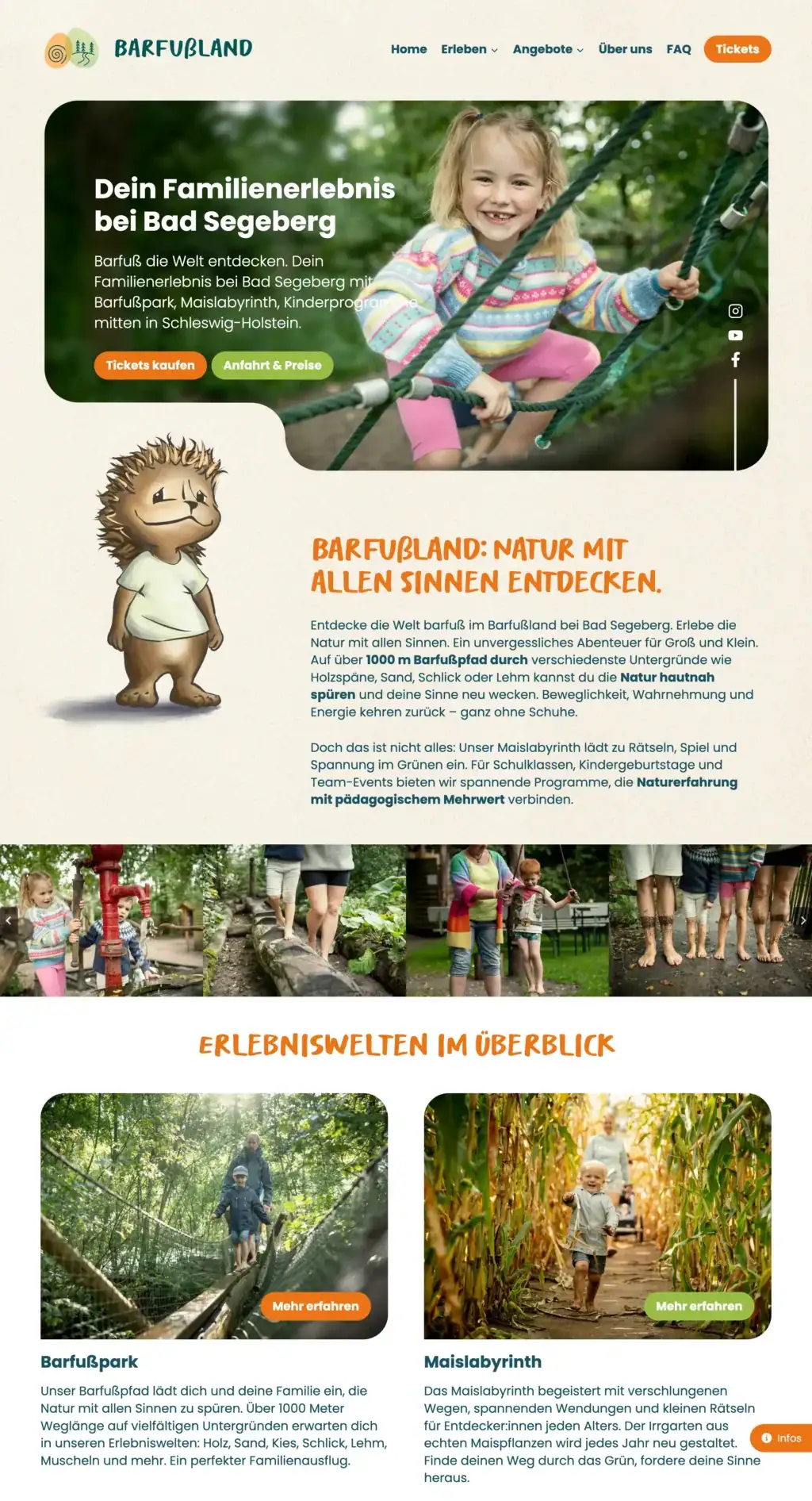 Barfussland Website
